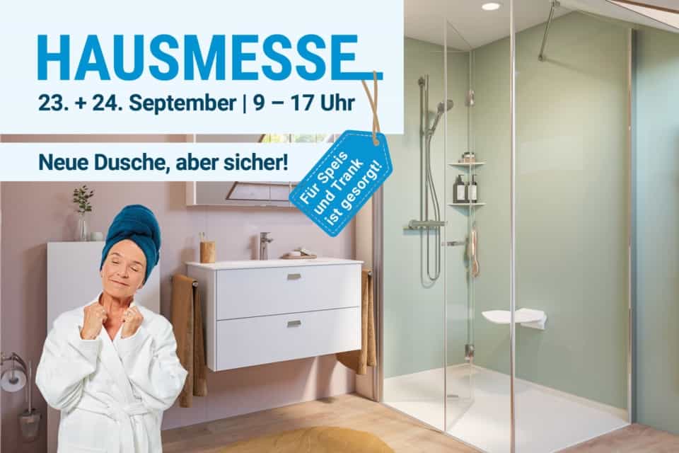 Viterma Badsanierung Hausmesse Neue Dusche aber sicher September 2022